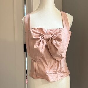 Astr Blush Bow Detail Bodysuit